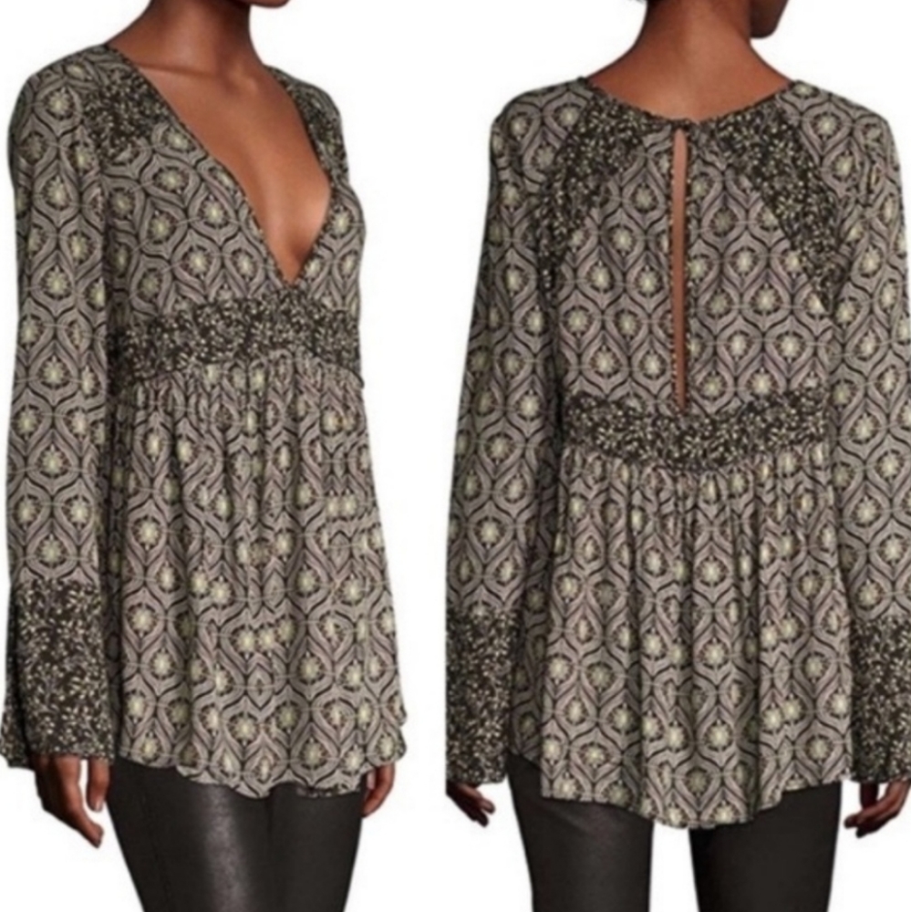 FREE PEOPLE Rolling Hills Tunic Size M - Picture 2 of 7